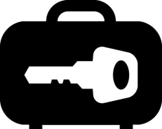 Briefcase Keys Outline Icon Svg Set, Free Vectors File